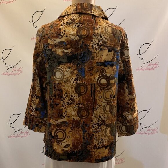 Kak Tus. Size Small. Cotton Blend. 3/4 Sleeve. Button Up. Jacket. B102. - Picture 5 of 6